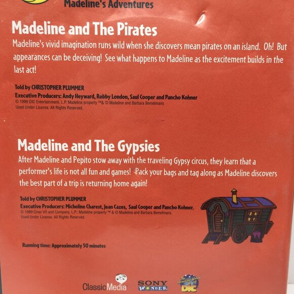 Set 2 DVD Madeline's Adventures 4 Episodes Pirates Gypsies 40 Thieves New House - Picture 5 of 9